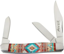 Elk Ridge Gentleman's Stockman Orange Aztec Folding Stainless Knife 42453OR