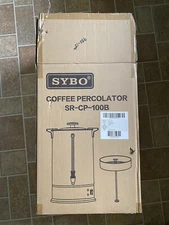 SYBO SR-CP-100B Commercial Grade Stainless Steel Percolate Coffee Maker OPENBOX