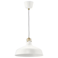 1x IKEA RANARP E27 22W Large Modern Hanging Pendant Ceiling Light Lamp White 15"