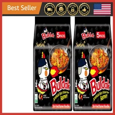 Spicy Korean Instant Ramen Noodles, Hot Chicken Flavor, 10 Pack Stir-Fried