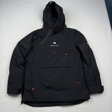 Montec Dune FW20 Chaqueta Para Hombres Mediana Negra Con Capucha Esquí Snowboard Anorak Pullover