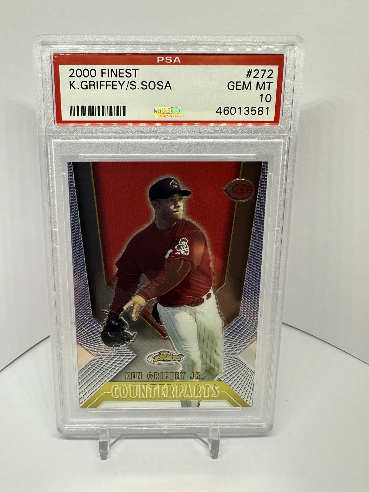 Deal for PSA 10 Ken Griffey Jr. / Sammy Sosa - Topps Finest #272 - Gem MT - Reds Cubs