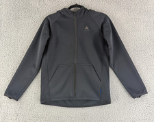 Burton Crown Weatherproof Full Zip Fleece Jacket Youth Kids Large Black LS Hood