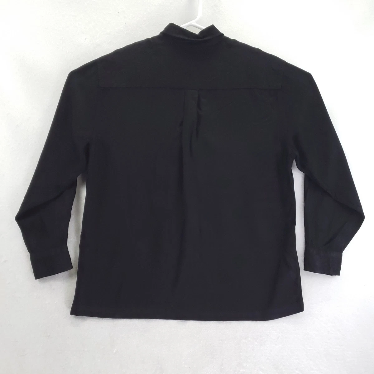 Camisa Guess Jeans Para Hombre Grande Negra Geométrica Bordada Rayón Manga Larga