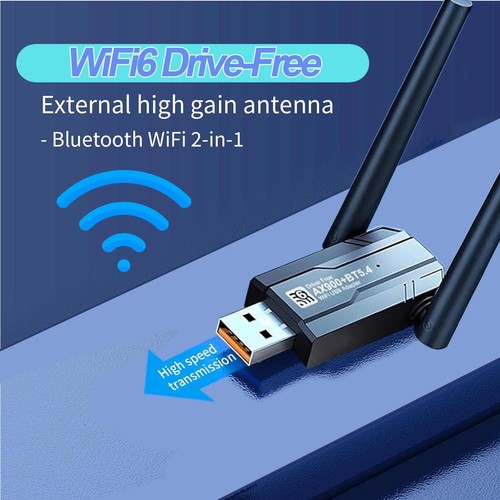 Adaptateur Bluetooth WLAN USB 3.0 AX900Mbs Clé WiFi6 et Bluetooth 5.4 pour PC... - Photo 2/7