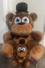 FNAF Five Nights At Freddy’s Jazwares 20” Jumbo & 8” Freddy Fazebear Glow Eyes