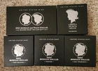 2021 and 2023 Morgan & Peace Dollar 6 coin Rev Proof, Proof & Unc Set, OGP, COA