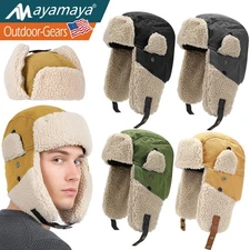 Warm Winter Russian Aviator Ushanka Trapper Hat with Ear Flaps for Men Women