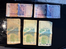 Banque Centrale Etats d afrique de L’ouest CFA - 2 x 10000 and 3 x 5000 Francs
