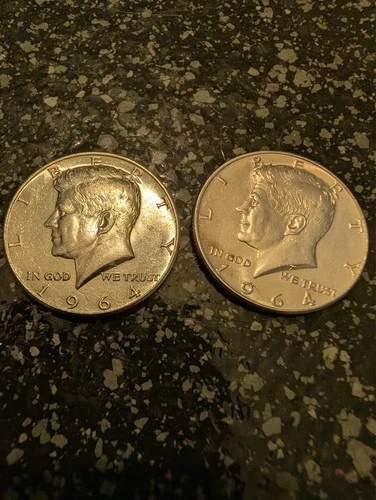 Set of 2 1964 (P) Kennedy Silver Half Dollar  - UNC