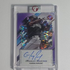 2025 Topps Pristine Hanley Ramirez Miami Marlins Purple Autograph 73/99.