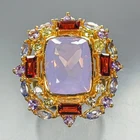 Jewellery 12 ct Natural Lavender Quartz Ring 925 Sterling Silver Size 8 /R481535