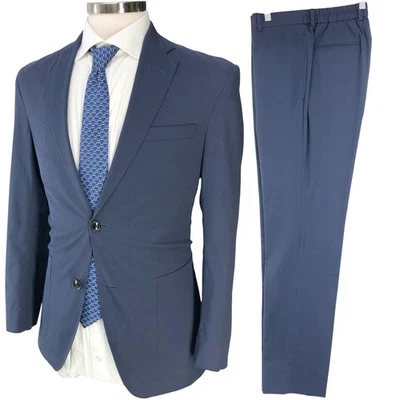 Ted Baker Suit Mens 36R Slim Fit Tailored Stretch Blue Two Button Tampa CT - Image 1 of 4