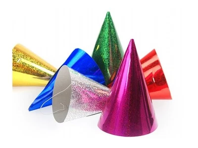 PARTYDECO 12 CAPPELLINI lucidi per party, feste di compleanno, CAPODANNO, Natale, CARNEVAL