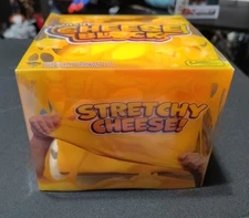 NEW Squishy CHEESE BLOCK 5in Large Stretchy Cheese Squeeze Stress Toy
