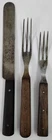 Antique Civil War Era Flatware Lot Wood Handles Knife 3 Prong Forks