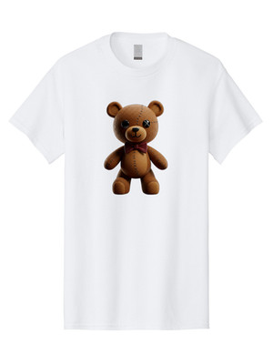 Teddy-Bear-With-X-Stitched-Eye Mens Graphic Tee, 100% Cotton, Casual Summer Wear