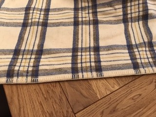 Vintage Welsh Wool Blanket Plaid Rustic Farmhouse Cottagecore Decor