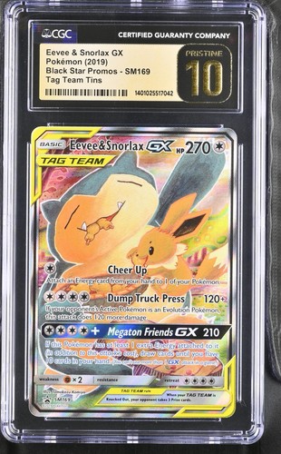 Eevee & Snorlax-GX graded CGC 10 for sale on eBay