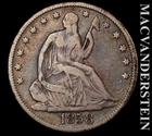 1858 Seated Liberty Half Dollar - Scarce  Fine  Better Date  #L5109