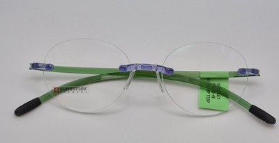 Swissflex SFC050 Rimless Purple/Green Unisex Eyeglasses Frames 48mm