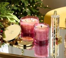 Elton John x Slatkin + Co. Rose Ginger Tea 3pc Candle & Room Spray Set