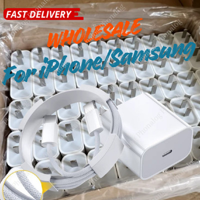 20W USB-C PD Fast Charger Cable Type C Cube Lot For Apple iPhone 17 17 Air 16 15