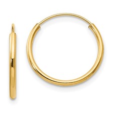 14k Yellow Gold Madi K 1.25x15mm Endless Hoop Earrings Kids