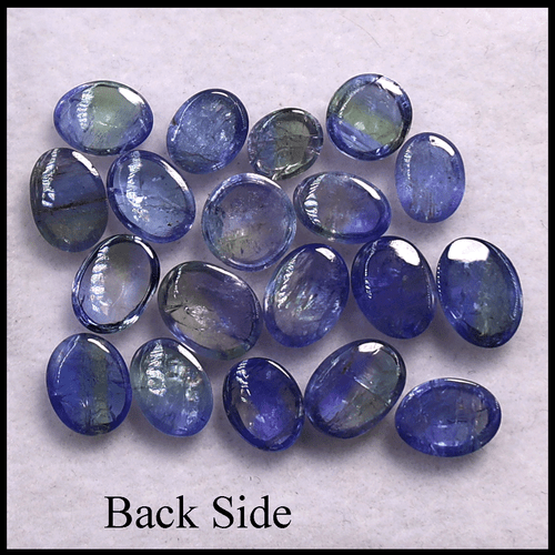 Posten 19 Stck. Natürlicher Tansanit Hochwertig 5,2 mm-7,2 mm Cabochon Unbehandelt Edelsteine - Bild 8 von 11
