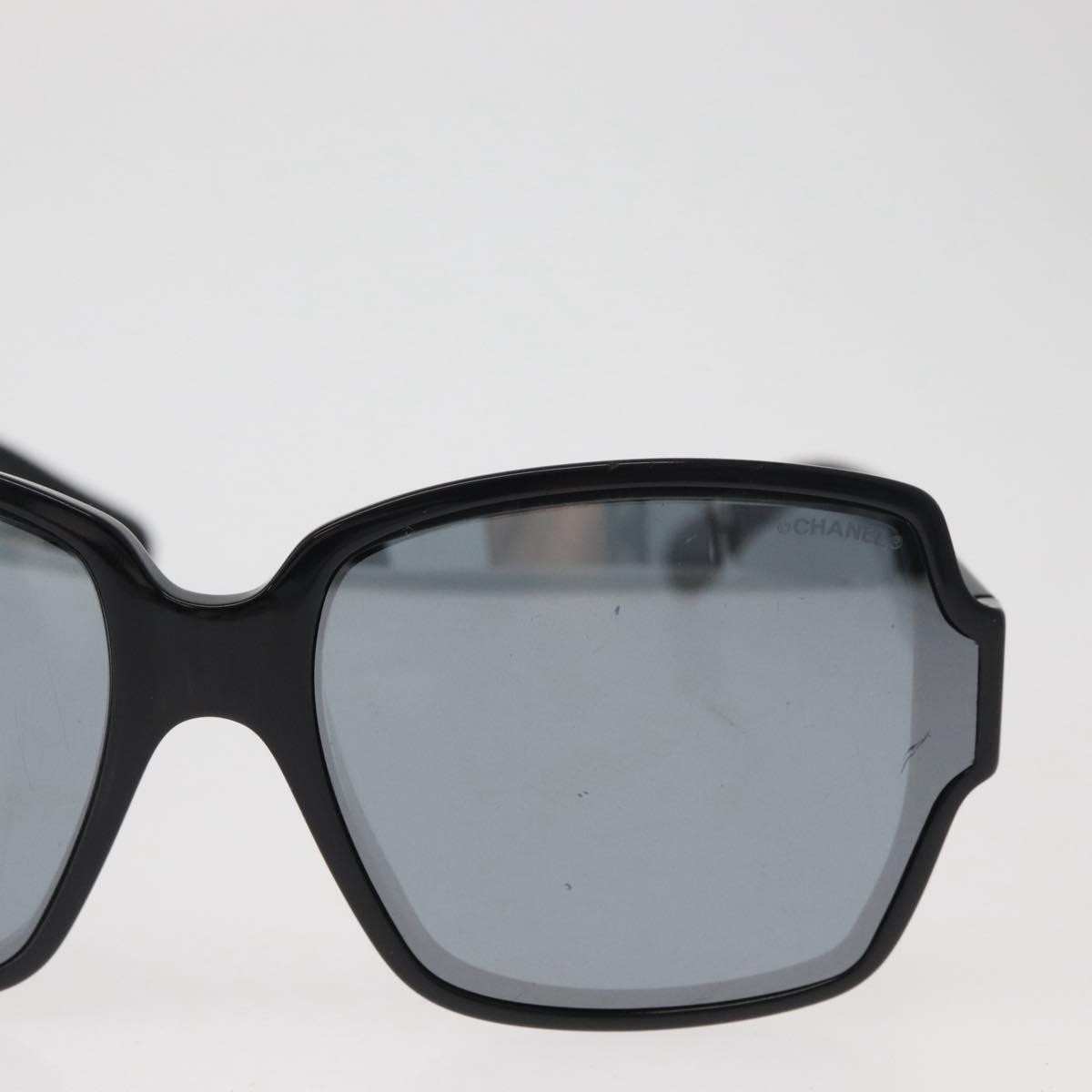 CHANEL COCO Mark Sunglasses plastic Black 5385-A CC Auth BA11986