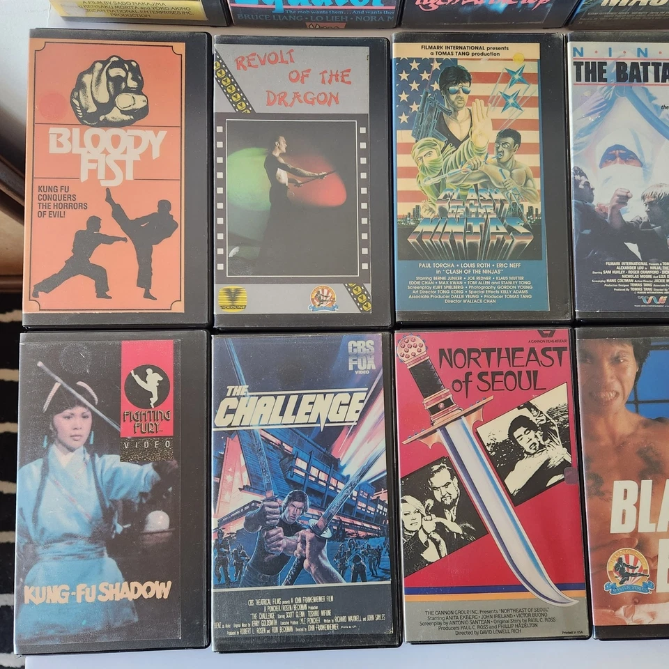 Lot of 20 Rare Vintage Martial Arts VHS Movies – Ninja - Kung Fu 80s Ex-Rental Foto 4 de 4
