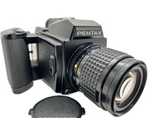 [Quasi come nuova] Pentax 645 fotocamera pellicola + obiettivo SMC A 150 mm f3,5 MF + retro pellicola 120