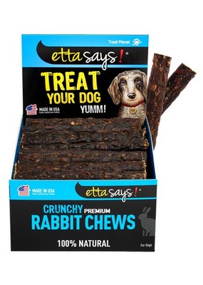 etta says Premium Crunchy 4.5 Rabbit Dog Chews - Grain-Free Dog Treats, Good