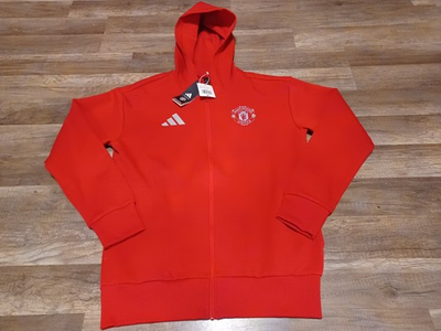 #ad New NWT Adidas Manchester United FC 2024 Anthem Full Zip Hoodie Jacket Medium $55.00