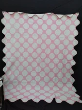 vintage gorgeous hand Quilting patchwork round Quilt needlework Stitched A82