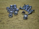 12 Vintage Bicycle Fender & Chainguard Bolt On Flat Head Rivets Original Style
