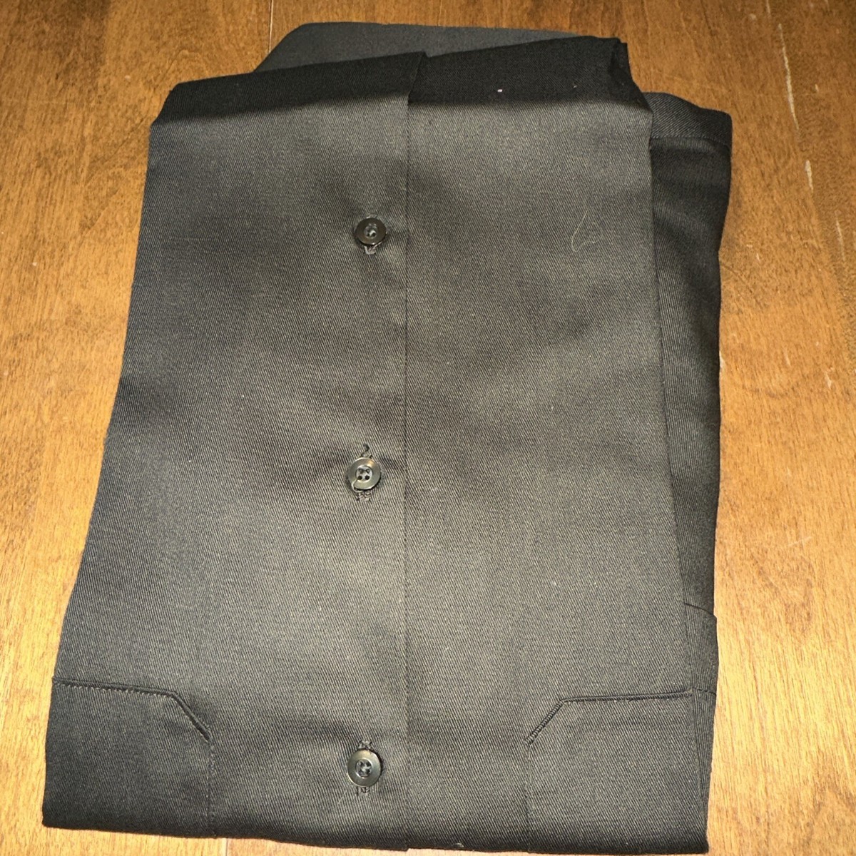 Vintage Sears Perma-Prest Work Clothing NWT Dark Brown Button Up