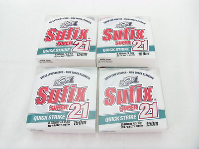 NYLON SUFIX SUPER 21 150M / 4 GRÖßEN LADENPREIS 7,50 