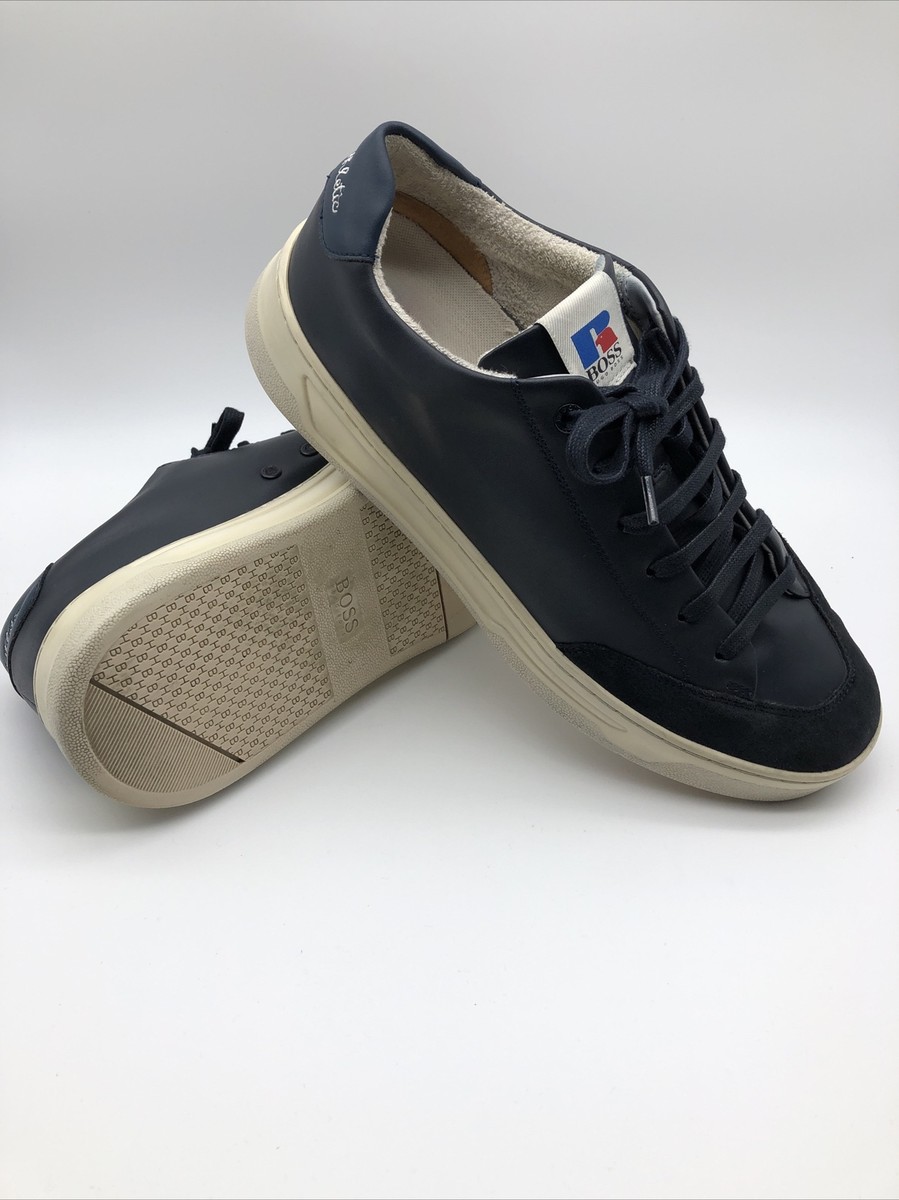 BOSS X RUSSELL Athletic Sporty Leather Sneakers Trainers