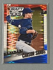 2014 Prizm Baseball Carson Sands SP Rookie RC Red White Blue Pulsar #1 Cubs