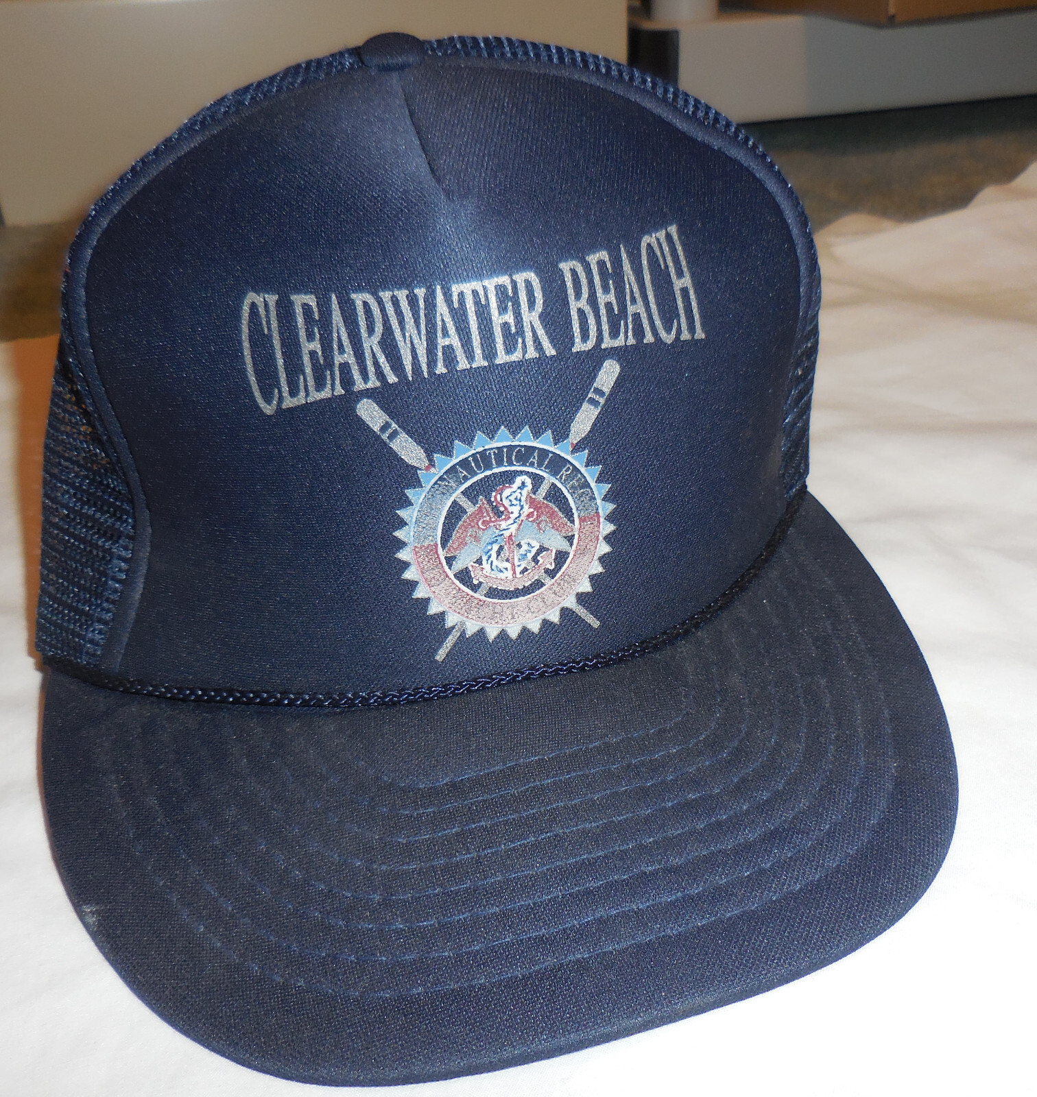 Vintage Clearwater Beach Florida Yacht Club Snapback Trucker Cap