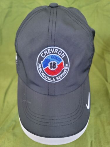 Nike Black Chevron Pascagoula Mississippi Refinery Hat Cap READ!! - Picture 1 of 9