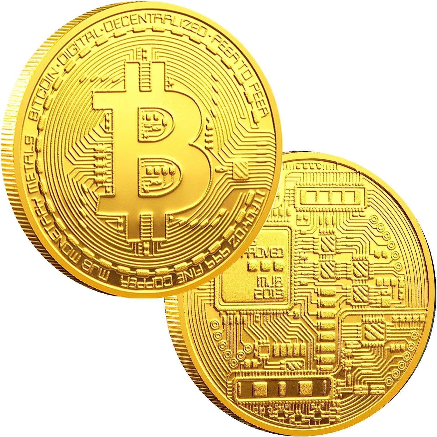 Bit Coin 10-Pack Physical Bitcoin Commemorative Coins - Gold Plated  Collectible (2022) Coins For Gaming