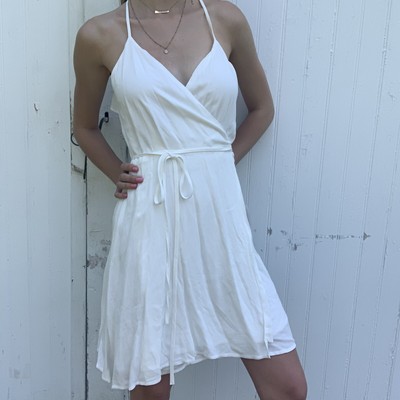 lulus white wrap dress