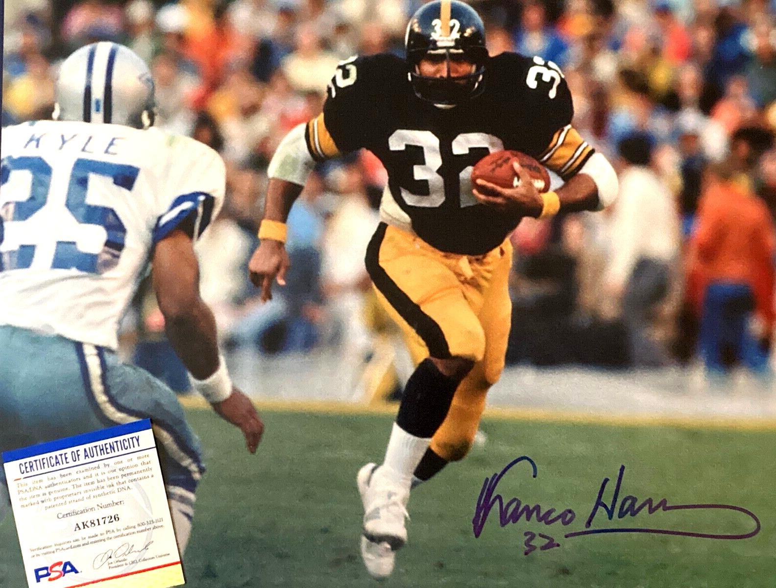 Franco Harris Autographed Signed 11x14 STEELERS Photo PSA DNA COA NFL SB Champs 