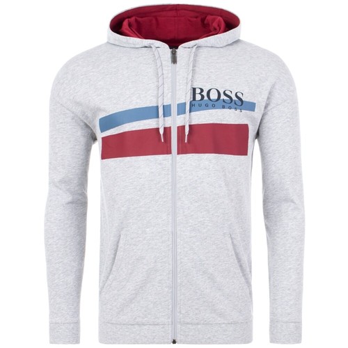 hugo boss tracksuit grey and red