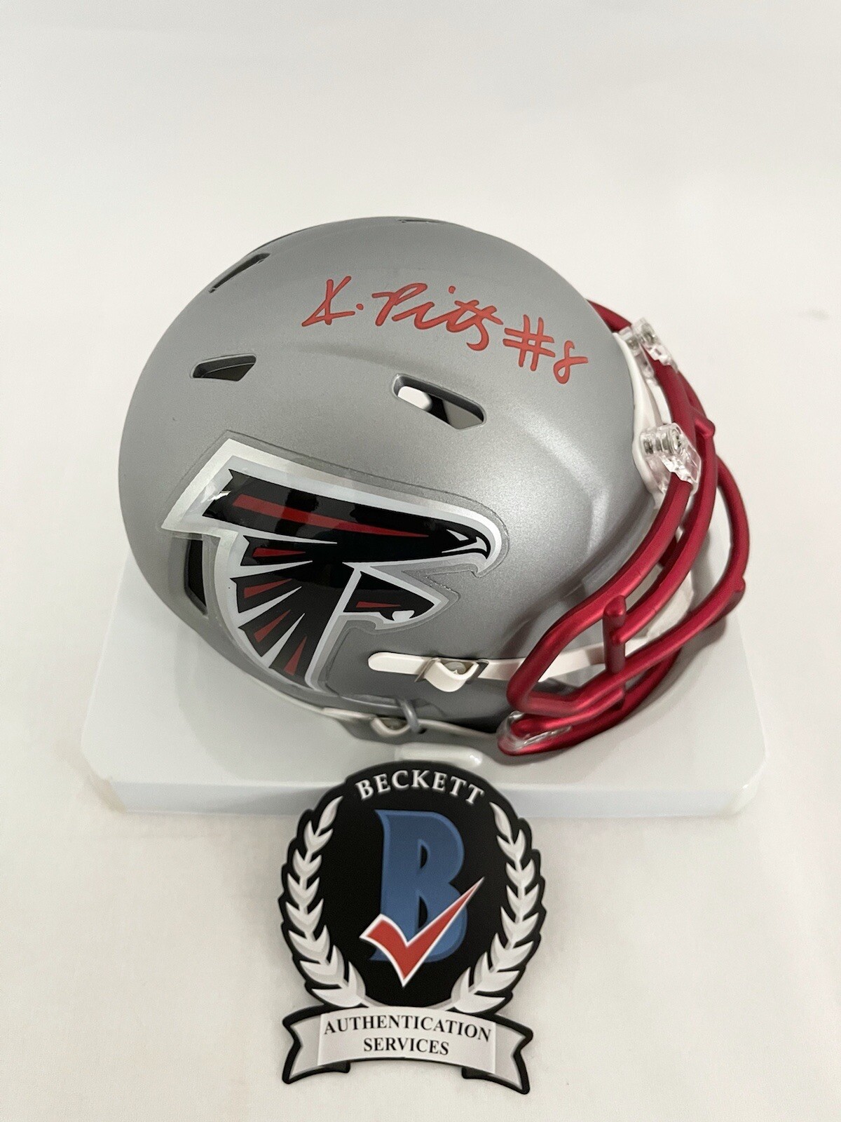 Kyle Pitts Autographed Signed Atlanta Falcons FLORIDA RIDDELL BLAZE MINI HELMET BECKETT BAS 