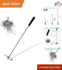 Magnetic Sweeper Pickup Tool - Strong Magnet, Pick up Nails, Screws, Metal Parts
