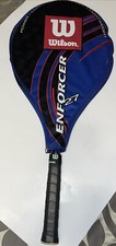 Wilson Enforcer Tennis Racket 27 Soft Shock Grip L3, 4-3/8 With Cover Blue