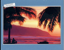 PUESTA DE SOL DE ALII (SURF) PLAYA HALEIWA, OAHU GICLEE FOTOGRAFÍA EN 8X10" MATE